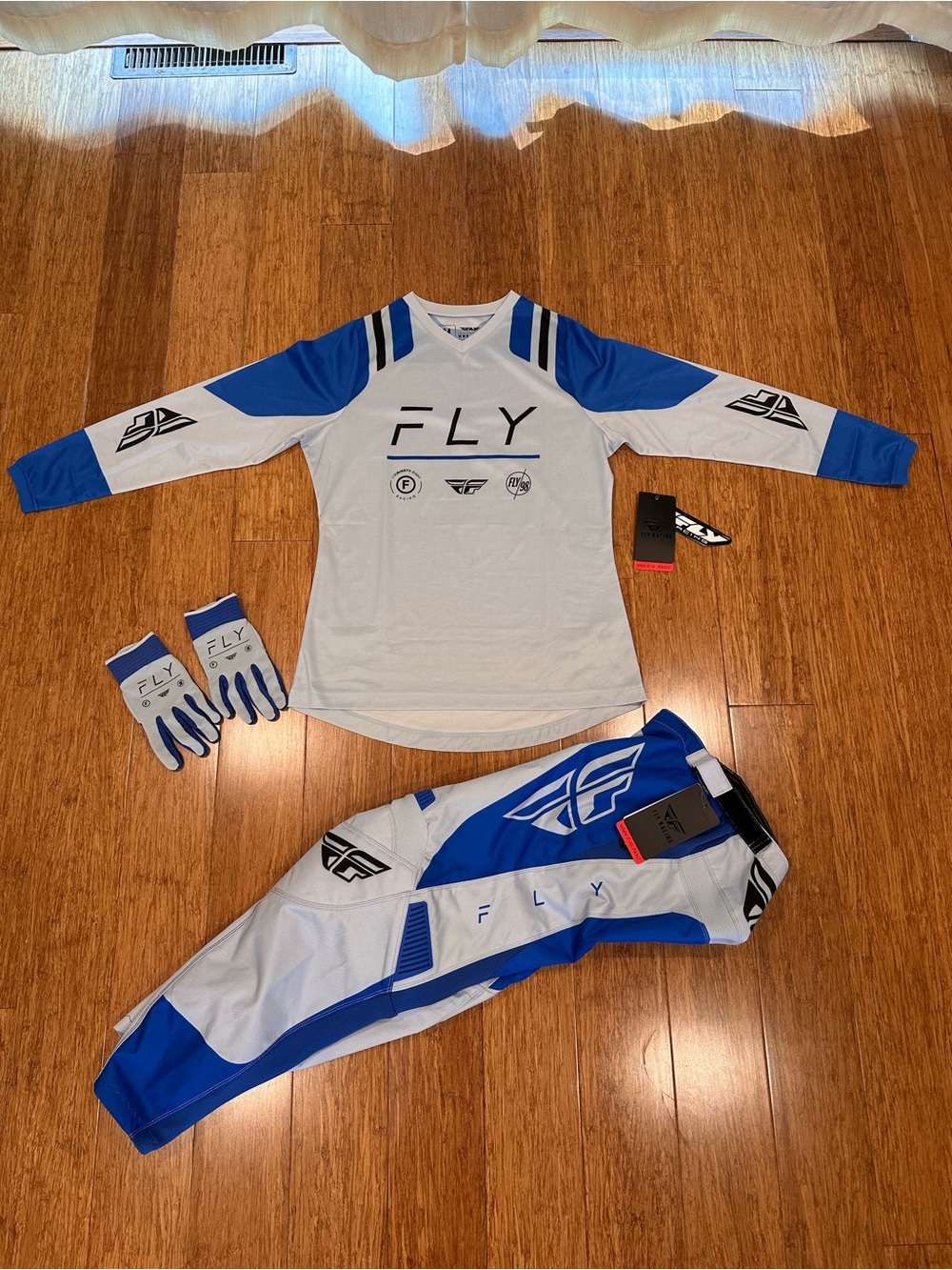 FLY Racing Blue & White MX Jersey and Pants Set (Women’s)